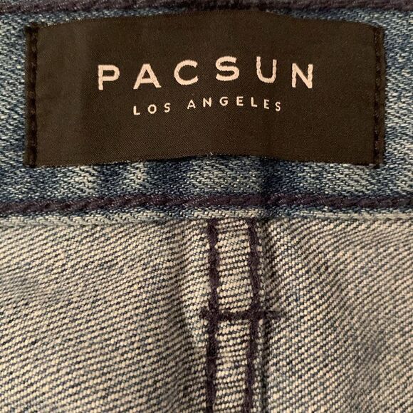 Men’s PacSun Stacked Skinny Motorcycle’s Jeans Denim Size 34/32 - Picture 8 of 10